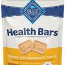 2 x Blue Buffalo Health Bars Crunchy Dog Biscuits, Oven-Baked Dog Treats Made with Natural Ingredients, Bananas & Yogurt, 16-oz Bag (EXP 07/02/26)
