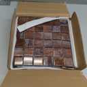 Glass Backsplash Tile for Kitchen Bathroom Wall Antique Bronze Brown 2x2 Glass Mosaic Tiles (Box of 5 Sheets)