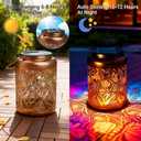 Solar Lanterns Outdoor Waterproof Butterfly Garden Decor, Birthday Gifts for Women Mom Grandma Seniors, Metal Hanging Lanterns Decorative Colorful LED Lights for Lawn, Yard, Patio, Backyard, Porch