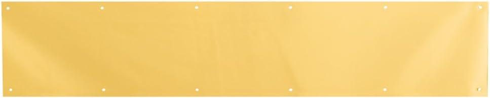 Prime-Line J 4703 6 x 34 In., Aluminum, Door Kick, Brite Brass Plated (Single Pack)