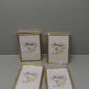 3.5x5 Small Picture Frame Set of 4, Gold Wallet Size Photo Frames for 3.5 x 5, Display Horizontal & Vertical for Desktop and Wall Hanging, Matte Golden Metal Thin Modern (4 Pack)