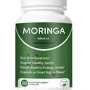 Moringa Capsules,1200mg Pure Moringa Powder Organic Capsules,Green Superfood SupplementEnergy, Skin, Immune Support,60count (EXP 07/01/28)