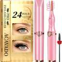 Heated Eyelash Curler - 2-in-1 Clip-Type Design, 3 Temperature Modes, USB Rechargeable Electric Eyelash Curler, Natural Curling 24H Long-Lasting Curl, Gift for Women & Girls, Light Pink