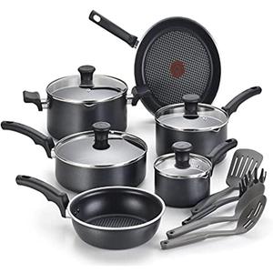 T-Fal Comfort Range 14pc Cookware Set, Stainless
