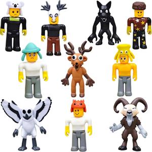 99 Nights in The Forest Action Figure Toys, 3.8"& 2.8" Collectible Game Character Set, Gift for Fans, Kids, Collectors, Home Decor (10 Pack)