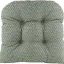 Klear Vu Gripper Overstuffed Universal Non-Slip Dining Chair Cushions for Kitchen Decor or Office Use, U-Shaped Skid-Proof Seat Pad, 15x15 Inches, 2 Count (Pack of 1), Ditzy Dot Celadon Green