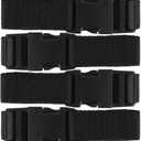Utility Strap with Quick-Release Buckle, Black, 72-Inch, 6-Pack