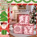 tmlfep 3 Pcs Christmas Balloons Boxes Large Candy Cane Balloon Boxes Christmas Party Decorations Gifts Boxes for Winter Holiday Party Fireplace Home Decor