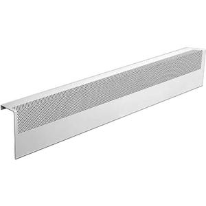 Baseboarders Basic Series 3 ft (36 in) Galvanized Steel Slip-On Baseboard Heater Cover, Rust Resistant, White, for Hydronic Hot-Water Systems