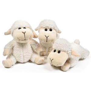 FRANKIEZHOU Sheep Stuffed Animal Lamb Plush Decorations 3Pcs (Sitting, Standing, Kneeling) White Sheep Toys Gift for Kids Little Girl/Boy