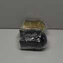 Sliner 100 Pcs Square Plastic Bowls Plastic Serving Bowls Disposable Chip Containers for Parties Snack Fruit Candy Containers for Candy Buffet Salad Bar Buffet Party Supplies (Gold, Black, 8 oz)