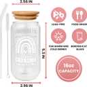 Grandma Gifts - Gifts for Grandma from Grandkids, Granddaughter, Grandson, Grandchildren - Birthday, Mothers Day, Christmas, First Time Gift Ideas for Grandmother - 16 Oz 2-sided Can Glass