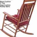POMIU Rocking Chair Cushion Chair Cushions Chair Pad Chair Pads Sets Indoor Back Seat Cushion Office Chair Desk Chair Dining Chairs Home Kitchen Chair Room (Bordeaux Red)