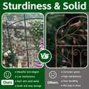 Thealyn 4 Pack 32" Metal Plant Trellis for Pots & Garden Beds, Rustproof Support for Indoor Outdoor Climbing Plants, Vines, Flowers, Fan Shaped, Green