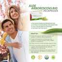 ALOEBETA Aloe Arborescens Natural Power Capsules - 100% Organic Aloe Supplement, Stimulates Immune Defenses, Antioxidant, Detoxifying - Vegan, No GMO, Gluten-Free, no Sugar