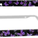 Purple Butterfly License Plate Frame - 1 Pack Beautiful Fluttering Butterfly License Plate Holder Aluminum Metal Car Tag Cover with 2 Holes Customized Decorative for Women US Vehicle Standard