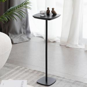 Pedestal Side Table, Small Drink Tables Pedestal Stand, Black Square Mini End Table, Cocktail Martini Coffee Tables, Tiny Side Table for Living Room,Small Spaces,Sofa,Couch, Black 