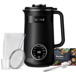KIDISLE 32oz Automatic Soy Machine for Homemade Almond, Oat, Coconut, Soy, Plant Based Milks and Non Dairy Beverages with Delay Start/Keep Warm/Self-Cleaning/Boil Water, Black