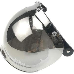 WANCAR Retro Motorcycle Bubble Visor Wind Shield Lens Universal For Standard 3-Snap Open Face Helmets(Mirrored)