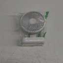 HIKALION Oscillating Small Desk Fan, with USB Rechargeable Battery, Ultra Quiet, 4 Speeds, 13-Hour Runtime, Wall-Mount Option, Quiet Fan, Home, Bedroom and Office, White