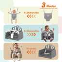Foldable Toddler Swing Set and Baby Jumper, Indoor & Outdoor Use, Baby Bouncer Jumper, Safe and Durable Swing Set for Backyard (Gray)