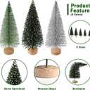 30Pcs Christmas Decorations Mini Christmas Trees, Artificial Christmas Tree Bottle Brush Trees with Wooden Base for Christmas Decor Christmas Party Home Table Craft