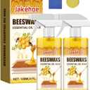 Beeswax Wood Polish, Natural Beeswax Spray for Dull Furniture Care, Cleans, Polishes, Protects, Non-Greasy Wood Cleaner for Furniture, Floors (2PCS*120ML)