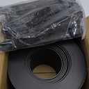 Black Plastic Garden Landscape Edging, 5 Tall Border Coil, Flexible and Strengthened with Anti-UV Treatment (40ft with 12pcs Stakes)