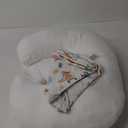 Nursing Pillow, Breastfeeding Pillows, More Support for Mom and Baby, with Removable Cotton Cover and Colorful Animal Patterns, Machine Washable, Plus Size, White