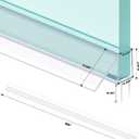 Shower Door Bottom Seal Strip, 2PCS Seal Strip, Ultra Clear PVC, 36" Length, Fits 6mm Thick Glass, Prevents Leaks, Easy Installation, No Adhesive Required (Ultra Clear, 36in for 1/4"(6mm) Door)