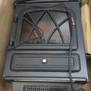 ZAFRO Electric Fireplace Stove, 5100 BTU Quick Heating Electric Fireplace Heater with Adjustable Flame Brightness, 1000W/1500W Thermostat, for Living Room, Bedroom