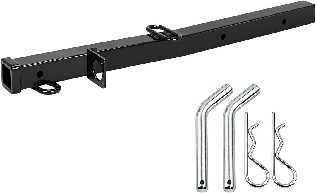45048 Trailer Hitch Receiver Adapter Reducer, 2-1/2 to 2 Inch | Adjustable 24 to 34 Inch Hitch Extension, 4,500 lbs Capacity with 2 Hitch Pins for Trailer, RV, Bike Rack