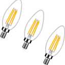LED E12 Base 4W Bulb Warm White 2700K Tiffany Lamp Table Wall Sconce Pendent Chandelier, AC110V(3 Pack)