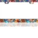 Beautiful Glass Flowers Pattern License Plate Frame Floral Stainless Steel License Plate Holder For Front And Rear Car Tags Funny For Car Decoration Accessories With Screws 6.3 X 12.2 In For Women Men