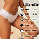 Knowyou Cotton Underwear for Women Cheeky Bikini Womens Underwear Pack Sexy Lace Wasit Hipster Brief Panties for Ladies (M)