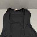 QINSEN Woman's Solid Black Mini Dress Long Sleeve Square Neck Stretch Flare Dresses M