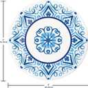 Trendware Blue Willow Disposable Paper Dinner Plates, 9 inch, 24 Count, Decorative Design, Premium Strength, Heavy Duty, Microwave Safe, Use for Parties, Birthdays, Tea, Picnics, Barbecues, Everyday