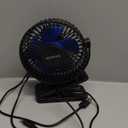 Gaiatop Portable Clip on Fan Battery Operated, Small Powerful 3 Speed Quiet 360 Rotate, USB Rechargeable Mini Personal Cooling Fan for Desk Table Home Office Stroller Camping Women Gifts Black Blue