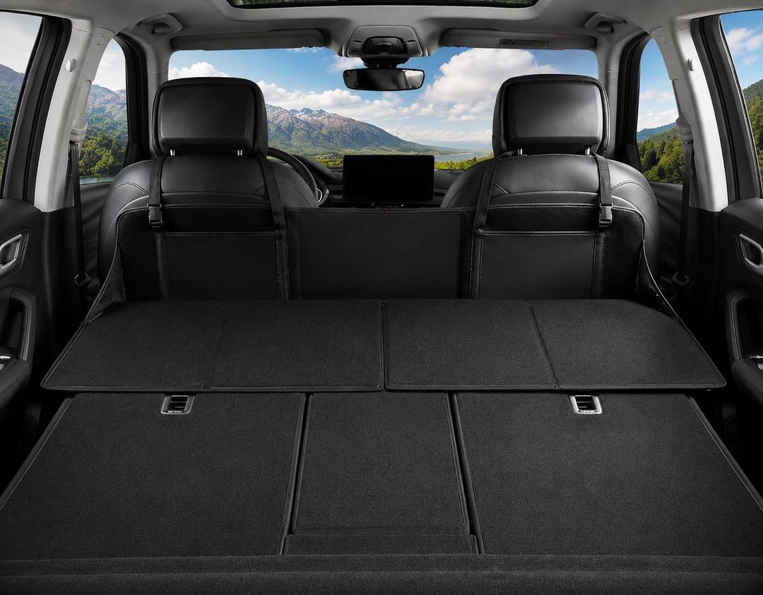 Foldable Car Back Seat Extender for Sleeping, Rear Seat Mattress Extension Plate, Portable Car Bed Platform for Camping & Road Trips, Expands Trunk Space, Fits Most Cars & SUVs