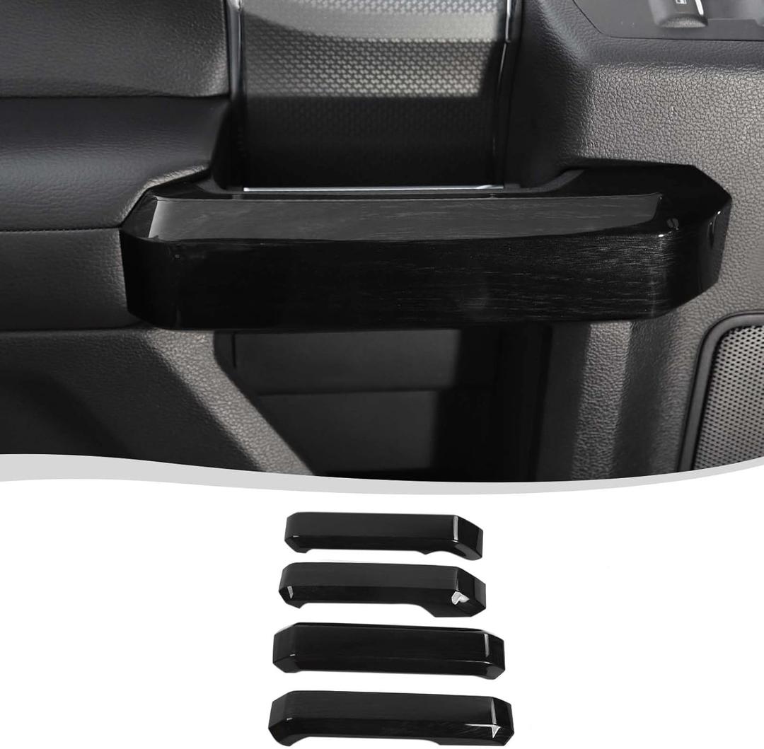 Voodonala for F-150 2015-2020Inner Door Handle Covers Trim for Ford F150 2015-2020 Compatible with Ford F150 F250 F350(Black Wood,4Pcs/Set)