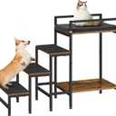 Dog Window Perch Dog Steps for High Beds and Couch, 22''H Non-Slip Stairs for Small Medium Cats, 4 Steps Pet Bunk Bed with Stair, Sturdy Frame