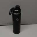 Sports Water Bottle 22oz, Insulated Water Bottle with Handle,Stainless Steel,Simple Modern,Suitable for Travel, School, Boy, Girl(Black)