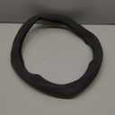 Gray Suede D Shaped Steering Wheel Cover, Breathable Non-Slip Sweat-Proof Wear-Resistant No Pilling, Warm in Winter and Cool in Summer, Universal 15 inch