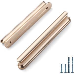 6 Pack 3.75 Inch(96mm) Brushed Gold Kitchen Cabinet Pulls, Gold Cabinet Handles Kitchen Cabinet Hardware for Cupboard Drawer Handles Gold Dresser Pulls