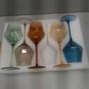 Colored Wine Glasses Set of 6-16OZ Colorful Wine Glass with StemHandBlown Muted Wine Glasses Colored Set,Wine Gifts for Mothers Day