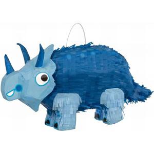 Unique Triceratops Dinosaur 3D Pinata - Unique Blue Cardboard & Paper Design - Perfect for Kids' Birthdays & Themed Parties (1 Pc.)