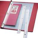 C-Line Self-Adhesive Attaching Strips, 3-Hole Punched, 1 x 11, Clear, 200/Box