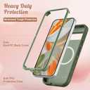 for Google Pixel 9 Pro XL Case - Compatible with MagSafe Women Cute Girls Magnetic Protective Cover Blue Flowers Floral Unique Design Heavy Duty Shockproof Phone Case for Pixel 9 Pro XL 6.8"