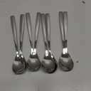 GLAMFIELDS 8-Piece Teaspoons, 6.15" Long Handle Demitasse Espresso Spoons Set, Stainless Steel Small Serving Spoons for Dessert