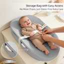 Baby Changing Pad, Waterproof Vegan Leather Wipeable Diaper Changing Pad with Safety Strap Non-Slip Changing Mat for Dresser & Table